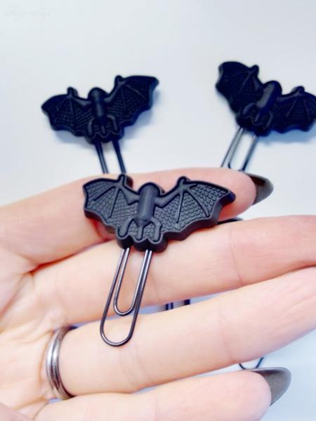 Fledermaus Notizklammern schwarz